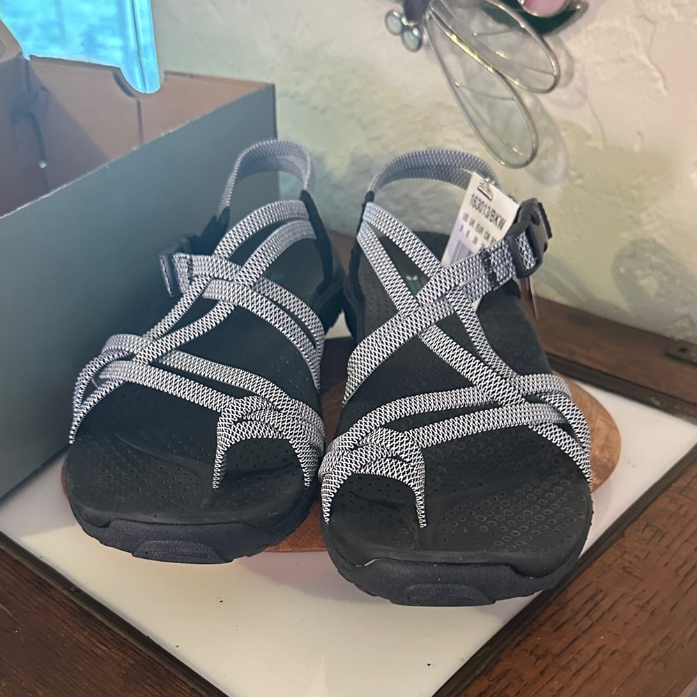 Skechers Kids Black and White Sandals